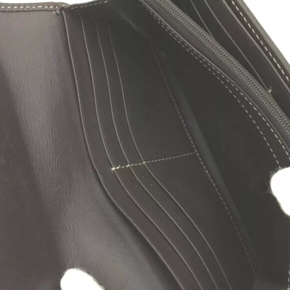 GUCCI LOVELY HEART GG LOGO CANVAS LEATHER LONG BIFOLD WALLET - Picture 5 of 6